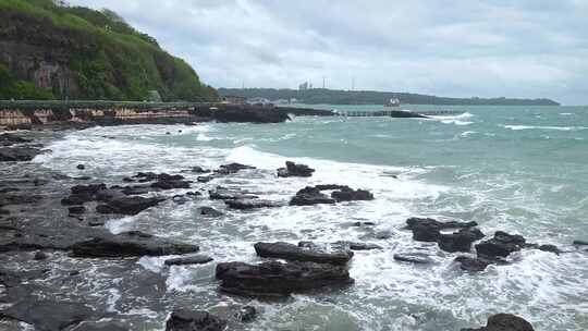 广西北海涠洲岛大海南岸鳄鱼山旅游旅行