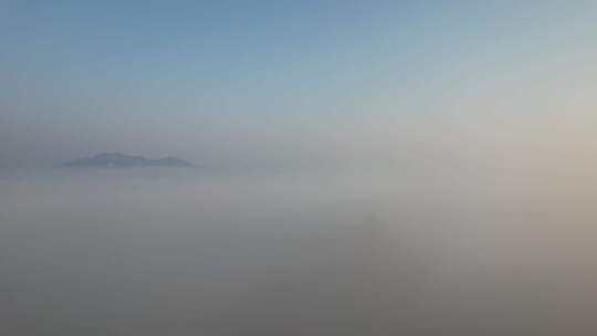 南方丘陵山川清晨迷雾日出云海航拍