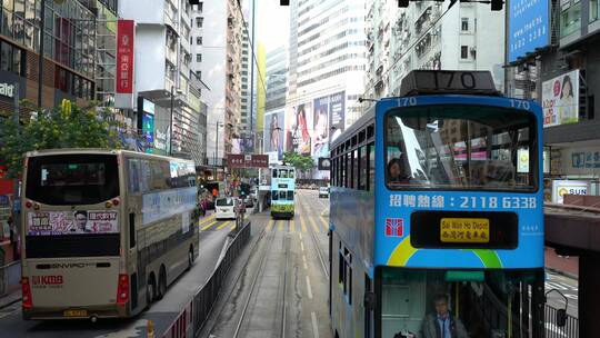 香港街头城市人文风光视频素材模板下载