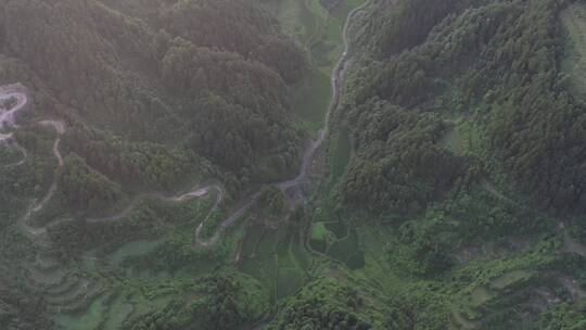 贵州大山云雾航拍