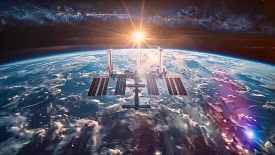 太空探索宇宙飞船空间站科技科幻素材原创视频素材模板下载