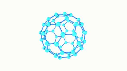 科学对象在白色背景上循环旋转