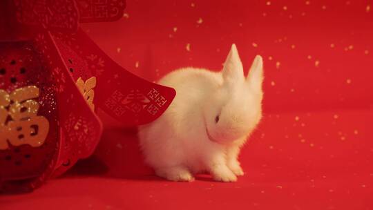 兔年春节可爱的兔子