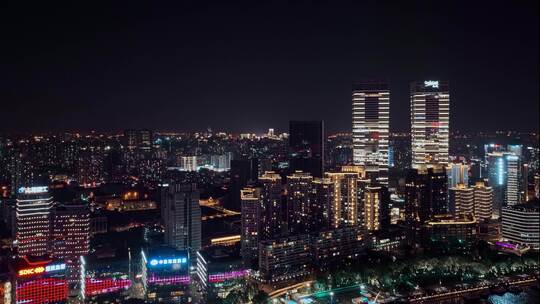 乌兰察布集宁区夜景航拍