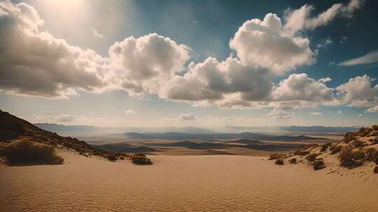沙漠天空自然风光全景