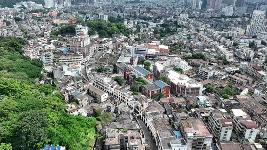 广东中山孙文西路文化旅游步行街航拍骑楼