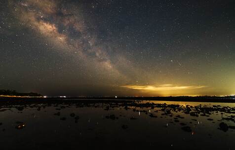 海滩星空