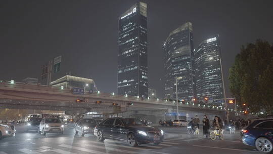 白领下班 都市夜晚 深夜加班