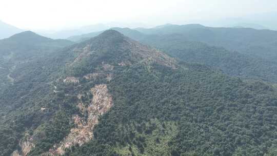 航拍福州寿山村寿山石山脉