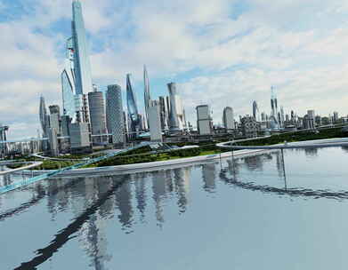 科幻未来智慧城市三维动画