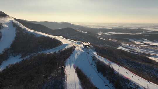 沈阳东北亚滑雪场航拍风景