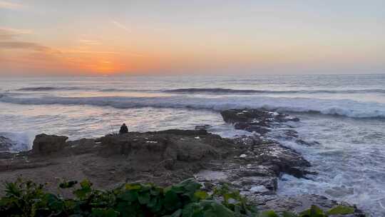 4K海边日落海滩夕阳