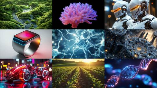 循环神经网络科技未来智能算法高清在线视频素材下载