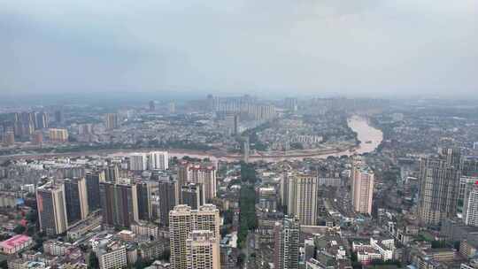 广西钦州城市全景航拍