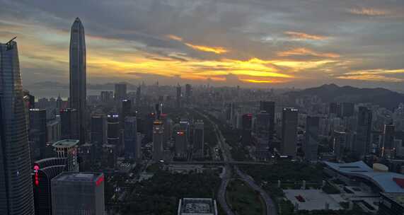 深圳城市航拍4K夜景