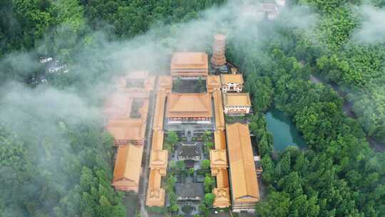 杭州临安天目山禅源寺航拍合集