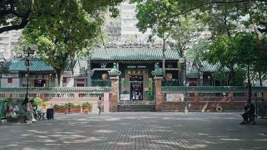 香港油麻地天后庙视频素材模板下载