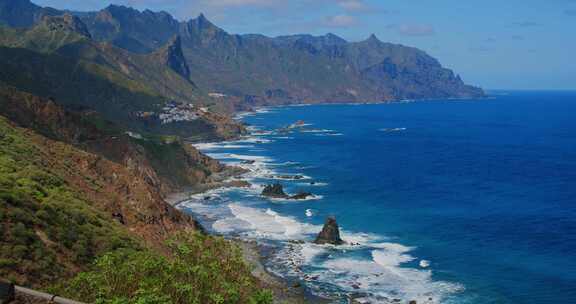 特内里费岛，海，海洋，山脉