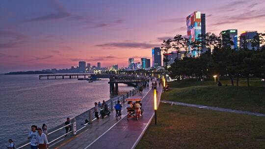 青岛西海岸新区夜景唐岛湾夜景