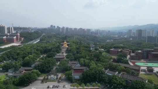 航拍重庆华岩旅游风景区