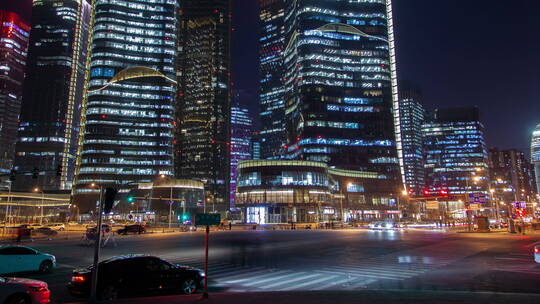 北京城市夜景延时