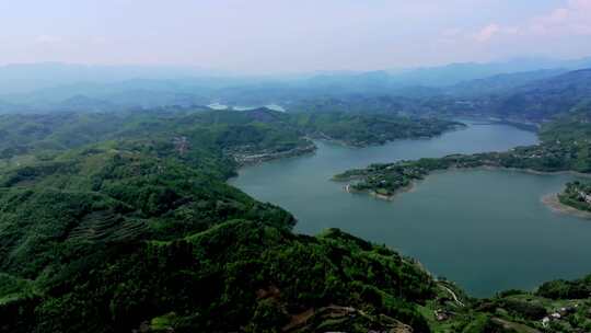 陕西安康瀛湖景区 汉江河流