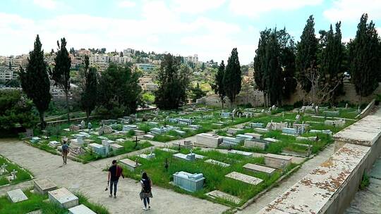耶路撒冷的墓园视频素材模板下载