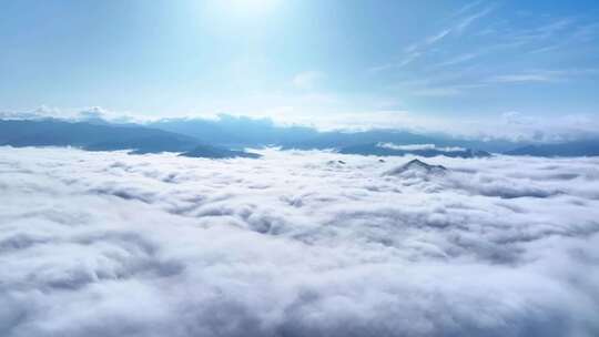 航拍群山云海仙境