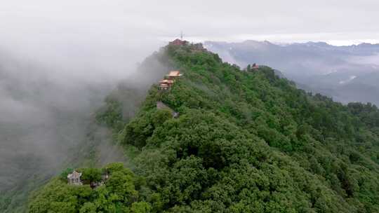 航拍南五台景区云海景观