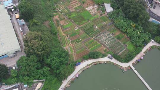 航拍深圳郊区建设