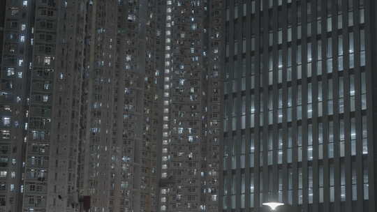 香港九龙城区商圈夜景