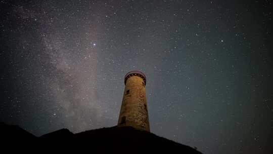 天空，星星，夜间，塔