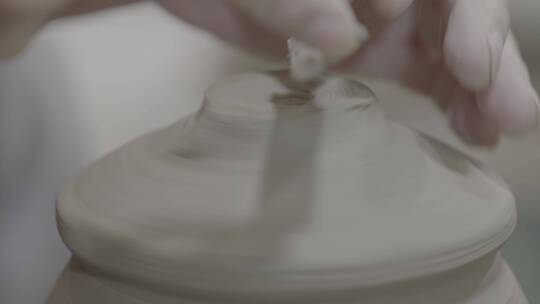 陶瓷修坯慢镜头LOG