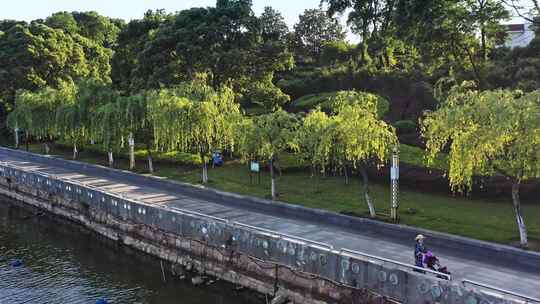 湖南岳阳千亩湖自然风光航拍