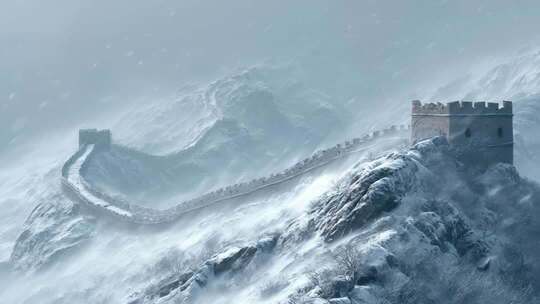 古长城万里长城航拍云海长城日出长城云雾