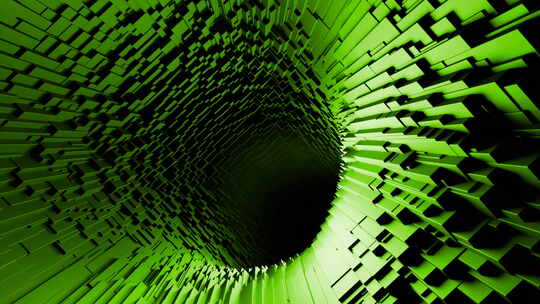 绿色长廊。设计。快速移动的计算机图形，里