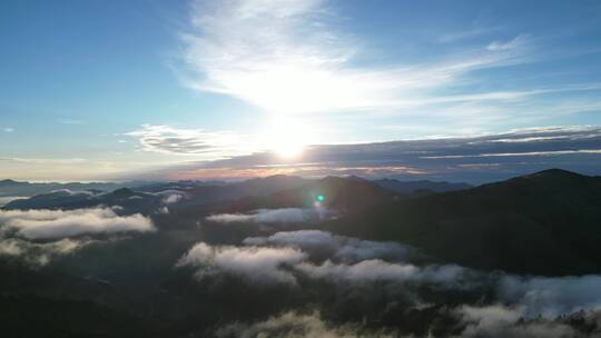 自然风光高山云海大山森林航拍