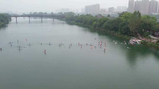 湖南省衡阳市东洲岛浆板赛，浆板运动