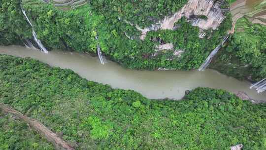贵州马岭河峡谷航拍