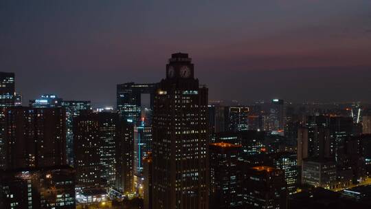 【4k】成都高新区白天夜景航拍