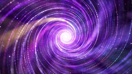 紫色螺旋粒子光线优雅梦幻粒子线条