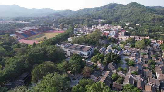 合集航拍中山城市地标建筑