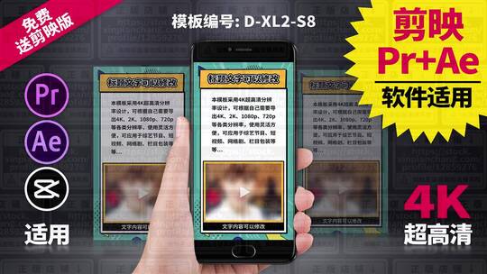 视频包装模板Pr+Ae+抖音剪映 D-XL2-S8