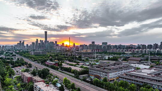 北京国贸天际线百子湾京哈铁路日转夜8K60