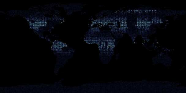 数字风格世界地图展示