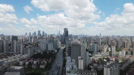 上海虹口区四川北路全景4K航拍