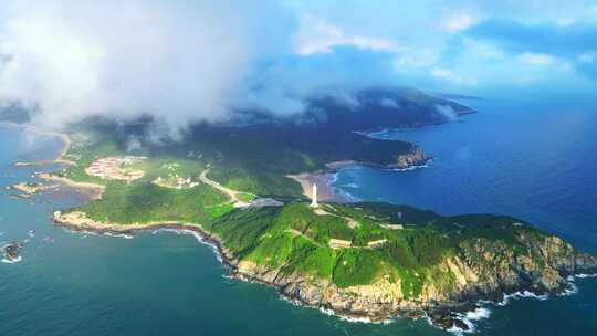 海南文昌海南岛云海高视角航拍岛屿海洋风景
