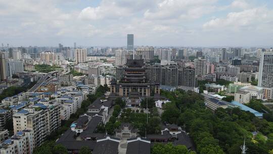 航拍广西南宁城市建设