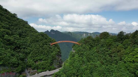 航拍湖北神农架5A景区彩虹桥