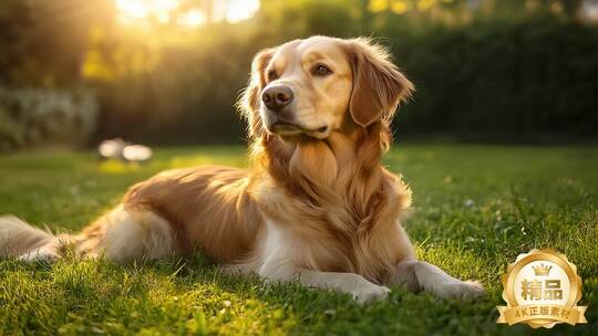 阳光金毛小狗狗的治愈日常